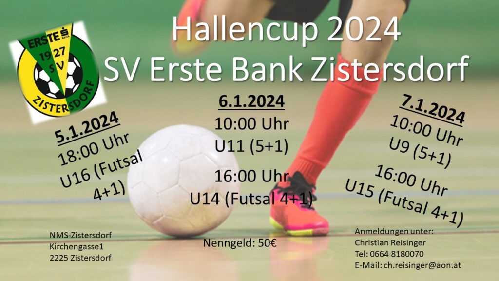 Hallencup 2024 Zistersdorf 5 7 Jänner 2024 fussballnord at